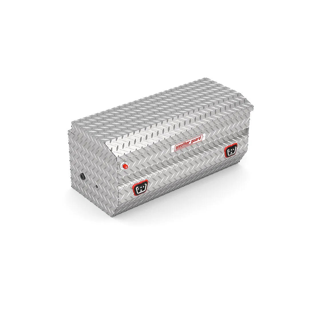 614-0-04 – WEATHERGUARD Tool Box, Chest Single Lid Powder Coated Diamond Tread Clear Aluminum 20-1/4 Inch Width x 37 ...